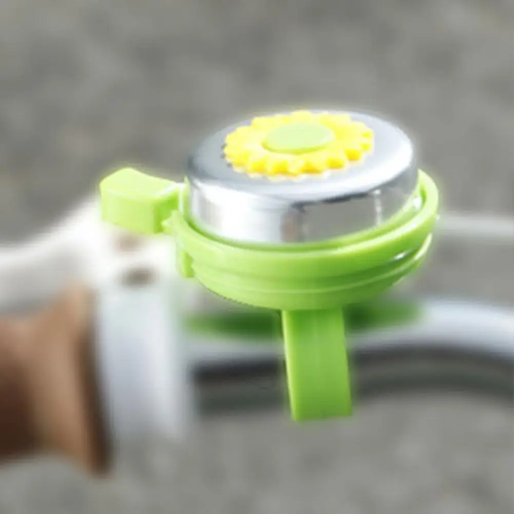 Bicycle Bell Sunflower Decorated Children's Bike Bell with Clear Loud Sound Easy Installation Aluminum Alloy Handlebar for Kids'