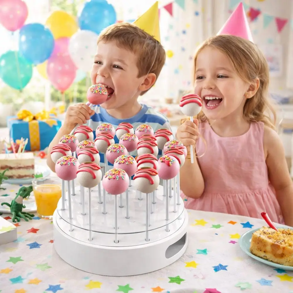 Candy Holder 22-Hole Cake Pop Stand Round Clear Acrylic Dessert Stand Elegant Versatile Cake Pop Display Fruit Bouquet