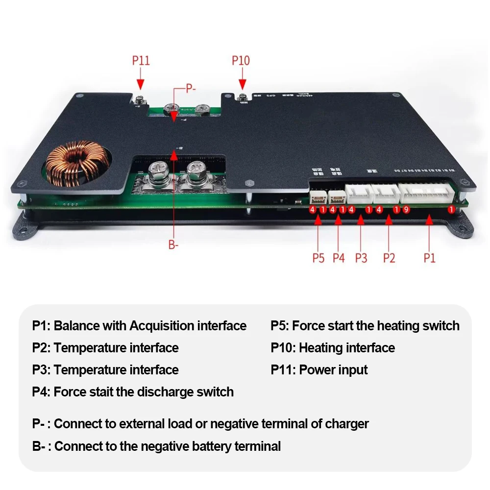 JK BMS QB2A8S20P Smart BMS RS485 BT Heat CAN GPS Force on Discharge 3S~8S 2A Active Balance BMS for Li-Ion LiFePo4 LTO Battery