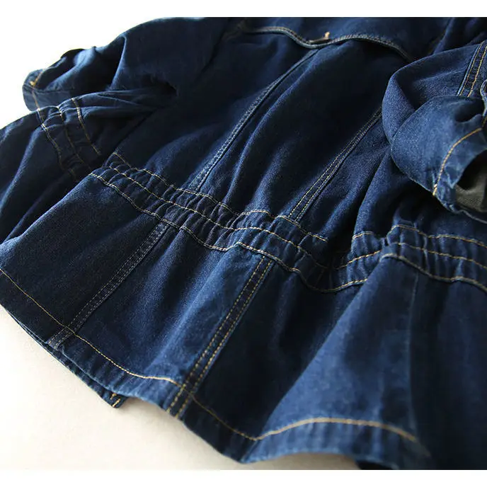 

Cropped Trench Coat Clothes Woman Tender Asymmetrical Grommet Frilled Water-Repellent Asymmetric Egirl Double-Side Minimalism