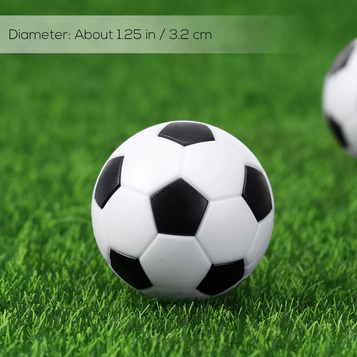 6Pcs Black White Mini Table Football Balls 32mm Recommended for 135cm Football Tables Small Ball Black & White Ball