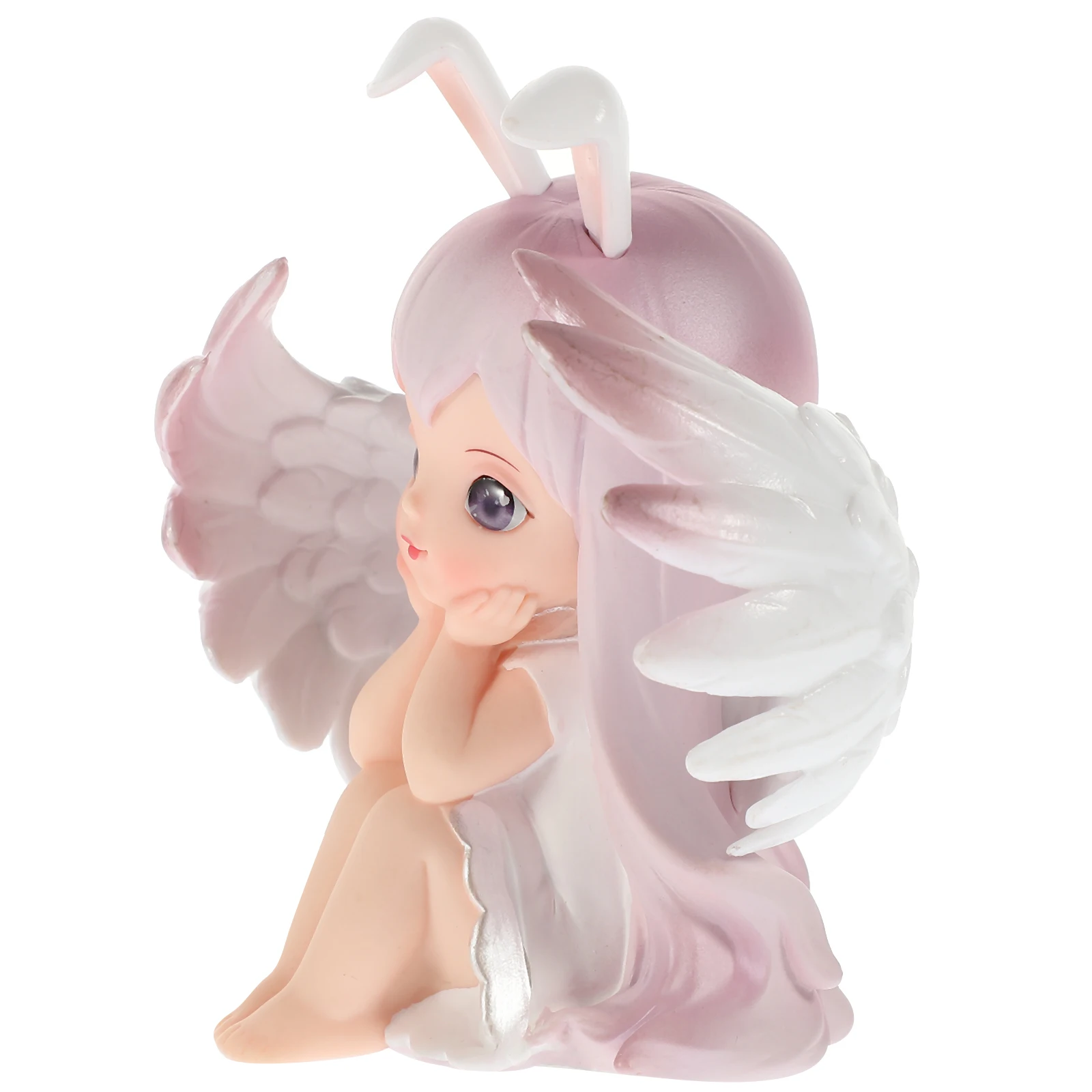 

Vinyl Angel Small Statue Decorative Ornament For Garden Angels Outdoor Statue Cake Garden Home Decoration Fence Potted Plants