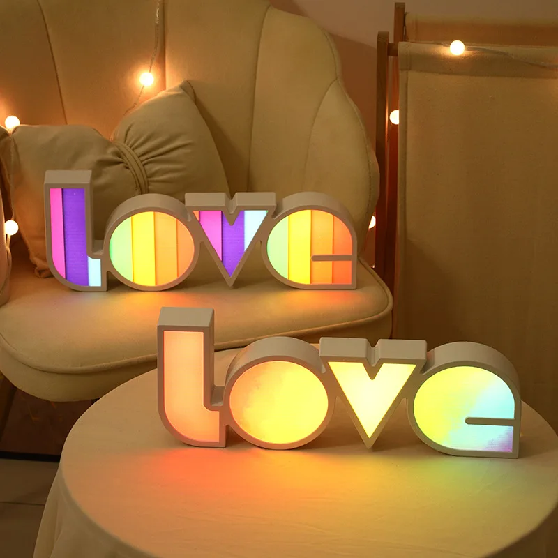 Wedding Valentine's Day Confession Gift Love Romantic Theme Styling Light LOVE LED Letter Light Bedroom Decoration Light