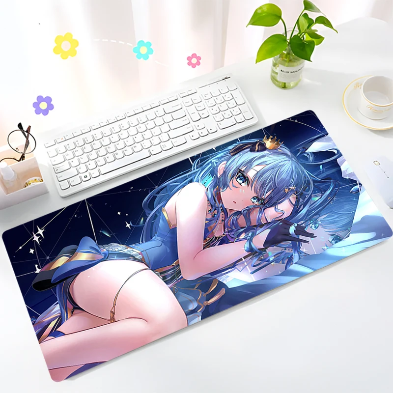 

Hoshimachi Suisei Mouse Pad PC Kawaii Hololive Gamer Cabinet Mousepad Laptop Anime Sexy Girl Extended Desk Mat Gaming Play Mat