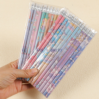 24Pcs Cartoon Unicorn Mermaid HB Writing Painting Pencils for Kids Birthday Party Favors Stationery Gift Bag Pinata Fillers