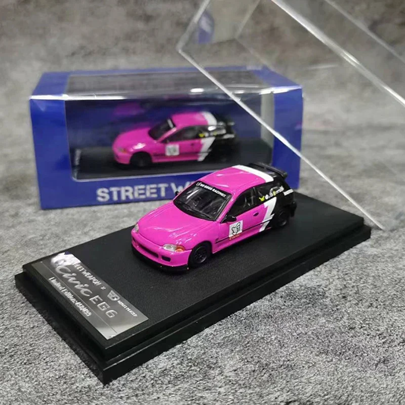 

Street Weapon 1:64 Model Car Civic EG6 Alloy Die-Cast Vehicle Collection - Pink