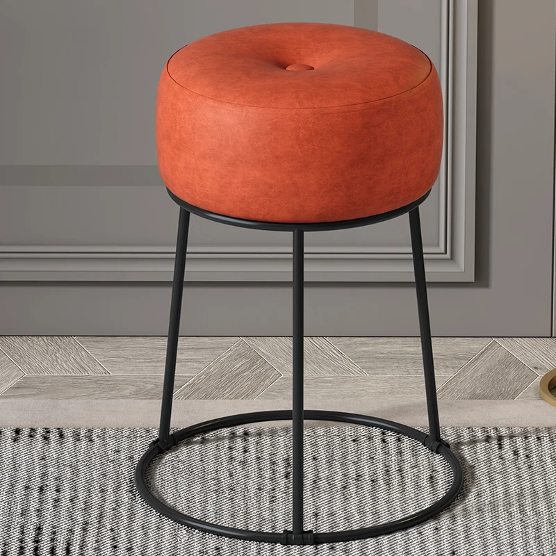 

Round Portable Dining Stool Iron Living Room Luxury Dining Stool Interior Brief Nordic Style Taburete Cocina Home Furniture