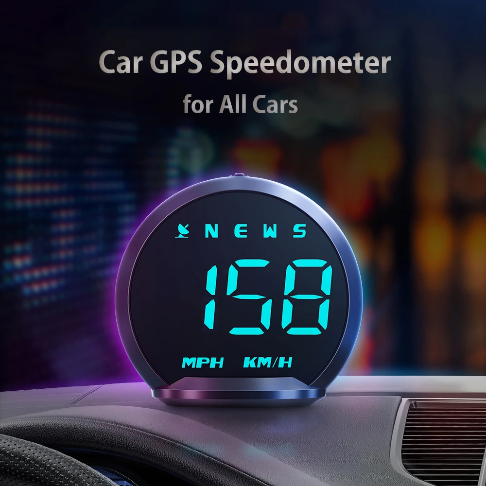 

GPS HUD Digital Speedometer Head Up Display Car Projector Over Security Speed Alarm km/h Clock Odometer Universal Auto Gauge