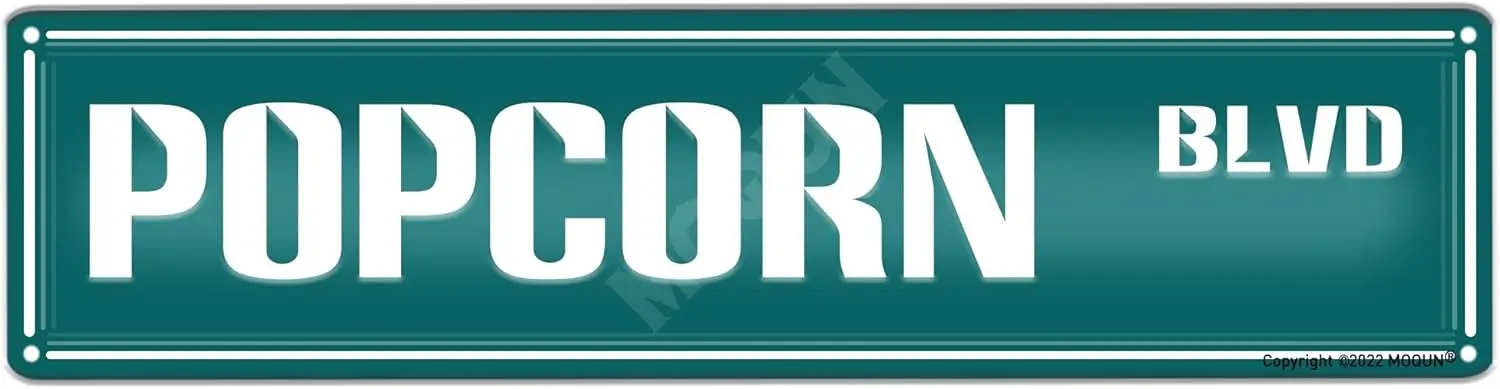 

Popcorn Blvd Sign, Popcorn Sign, Popcorn Decor, Funny Wall Decor For Home Farmhouse Man Cave Bathroom Bar, Quality Metal Signs 1