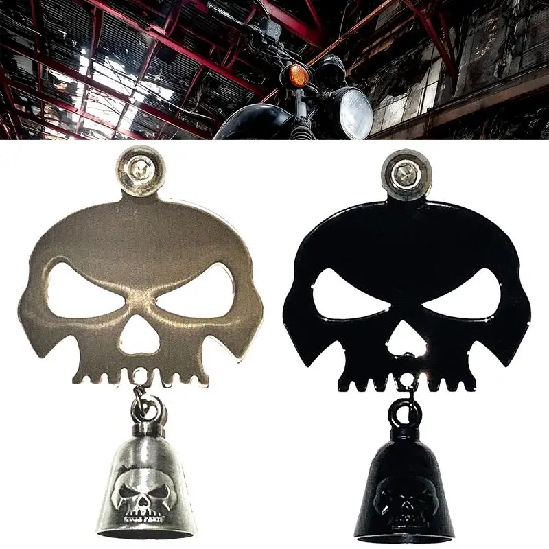 

Skull Bell Hanger Motorcycle Biker Luck Bell Hanger Motorcycle Metal Rider Riding Accessory Pendants for Cyclists Men Boyfriend