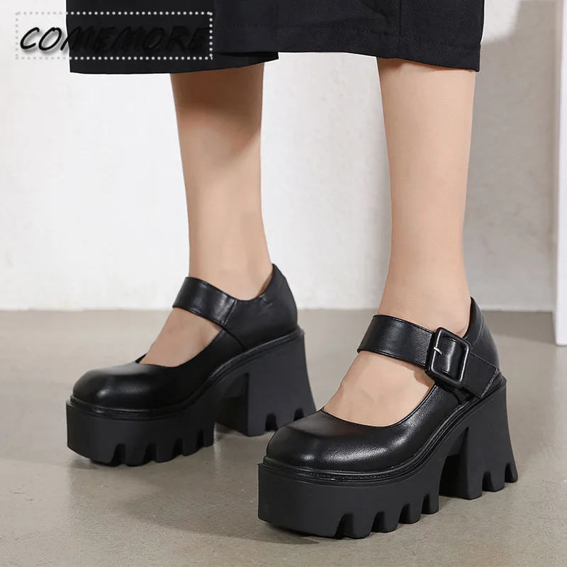 High Quality Rubber Sole Japanese Style Platform Lolita Shoe Women Patent Leather PU Vintage Soft Sister Girls Shoes School 2023