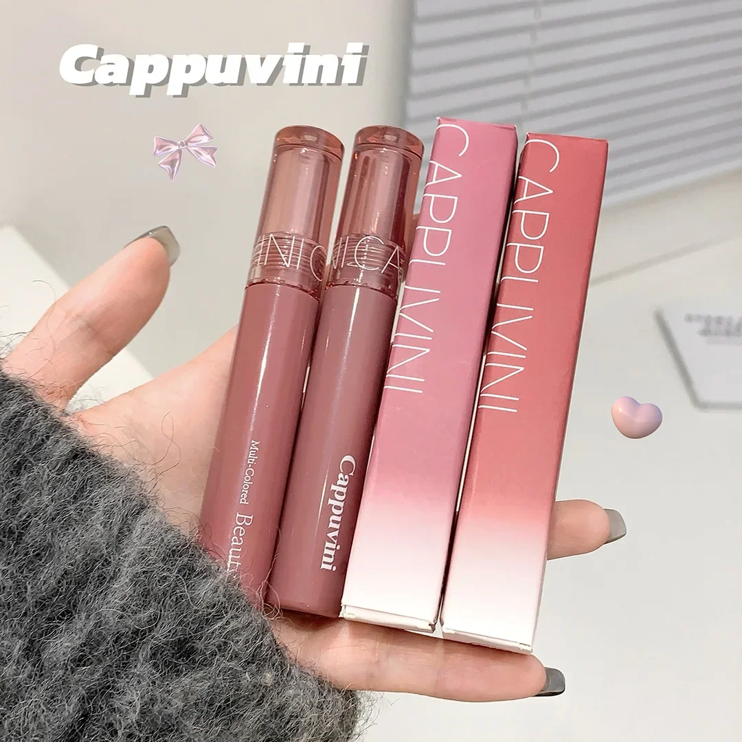 Suco Cappuvini Jelly Lip Gloss, Hidratante De Longa Duração, Batom Leve De Água, Batom Gloss Espelho, Maquiagem Acessível, 6 Cores