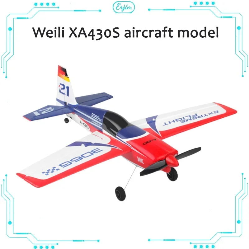 Weili XA430s Avión de Control remoto de cuatro canales, modelo de avión eléctrico de ala fija, Motor sin escobillas, avión de juguete de espuma