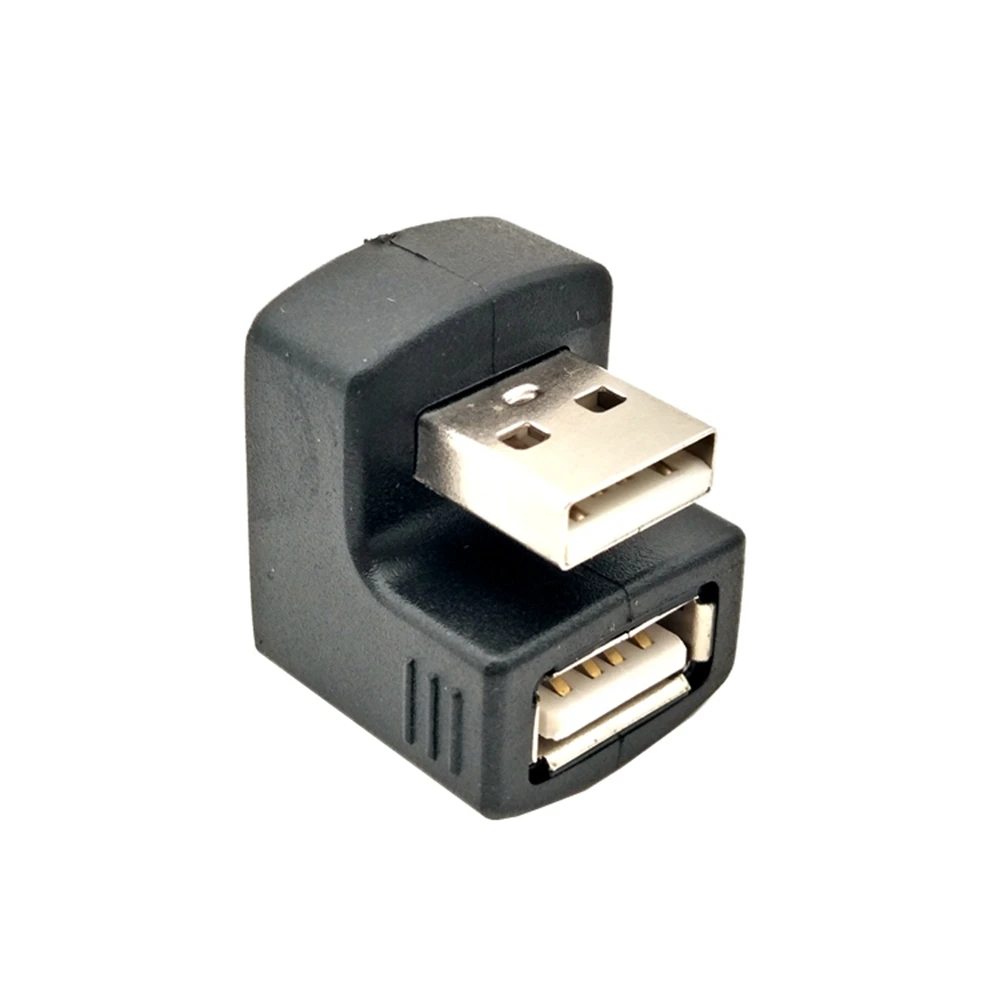 Nieuwe Usb-2.0 Adapter Rechtsonder Of Onderaan Een Stekker Naar Vrouwelijke Extensie 90 180 ° Zwart