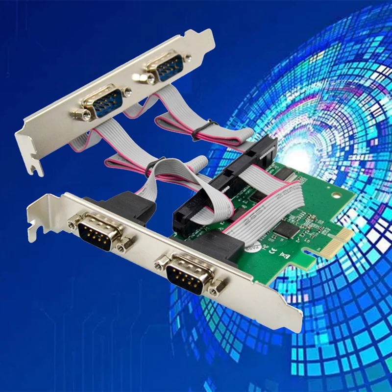 Карта расширения ST318 Pcie X1 AX99100 4S DB-9 Pin RS232 COM1 Порт Многофункциональная удобная карта расширения Простота в использовании