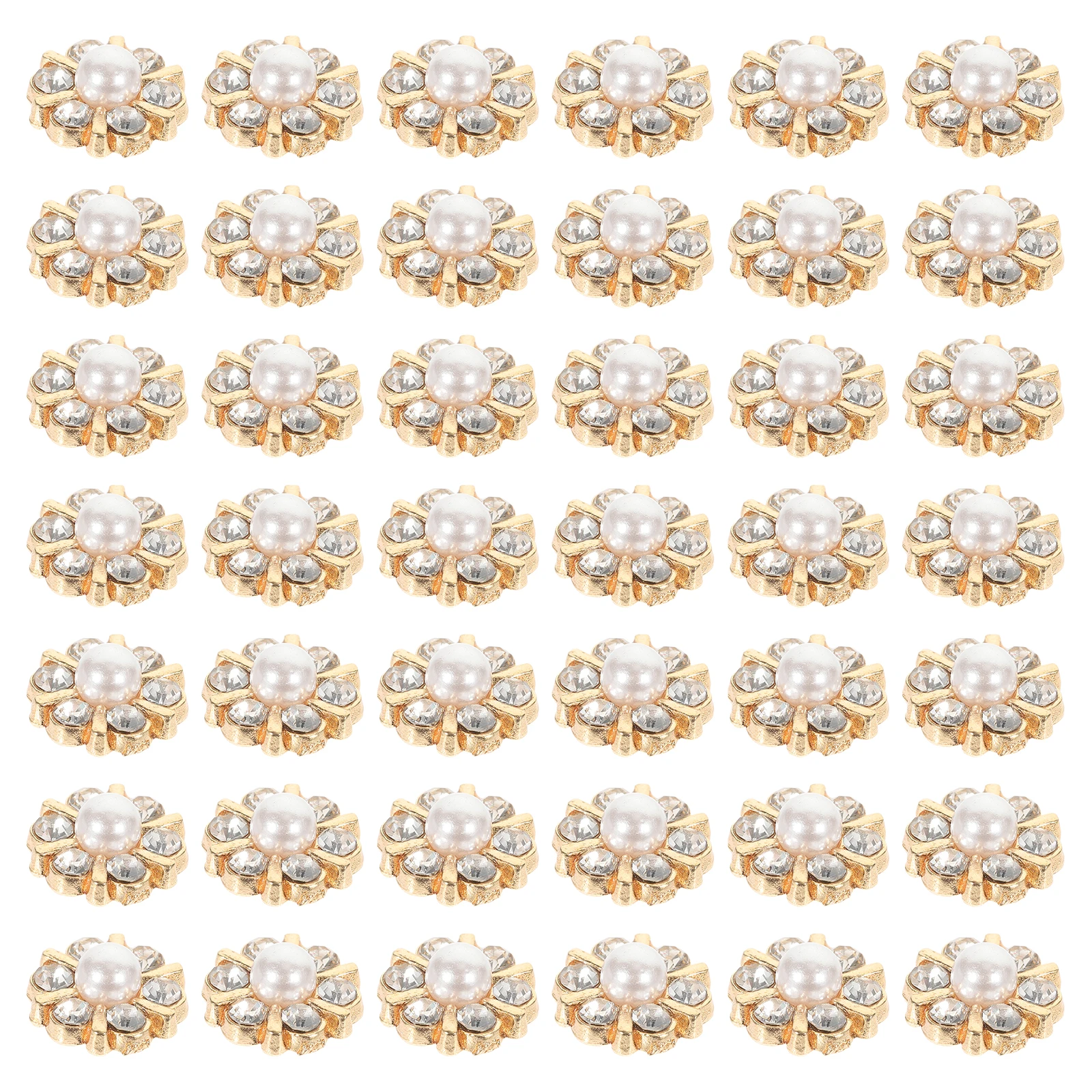 

Buttons Pearl for Crafting Accessories Alloy Rhinestone Clothing Clothes Pearls