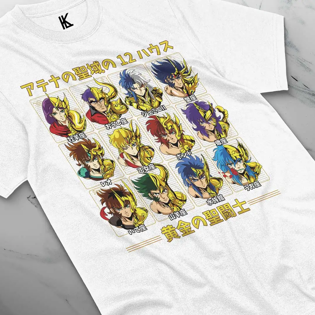 Saint Seiya T-shirt knights Of the Zodiac Hyoga Ikki Anime Shun Shirt All Size