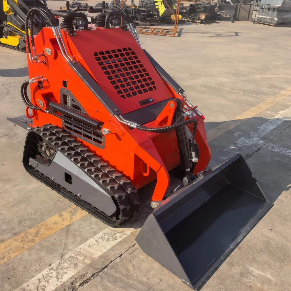 Manufacturer Mini Crawler diesel Loaders Ce Small Farming Front Loader 1 Ton 0.5 Ton Agricultural Tracked Mini Skid Steer Loader