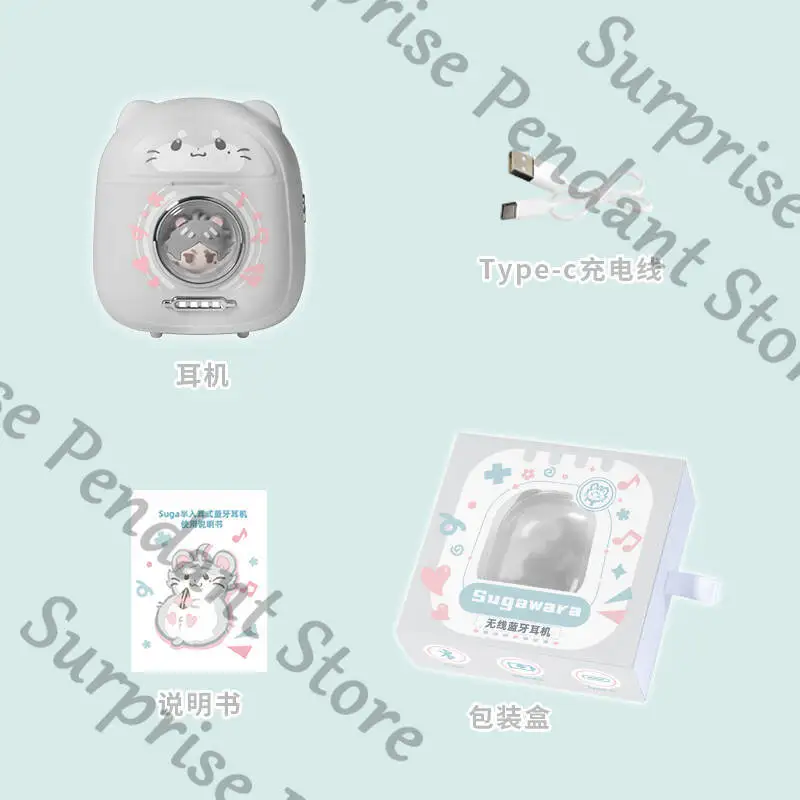 Anime Haikyuu!! Sugawara Koushi Cosplay Cartoon in-ear Bluetooth Headset Ornament Wireless Earphones Mascot  Fans Gift