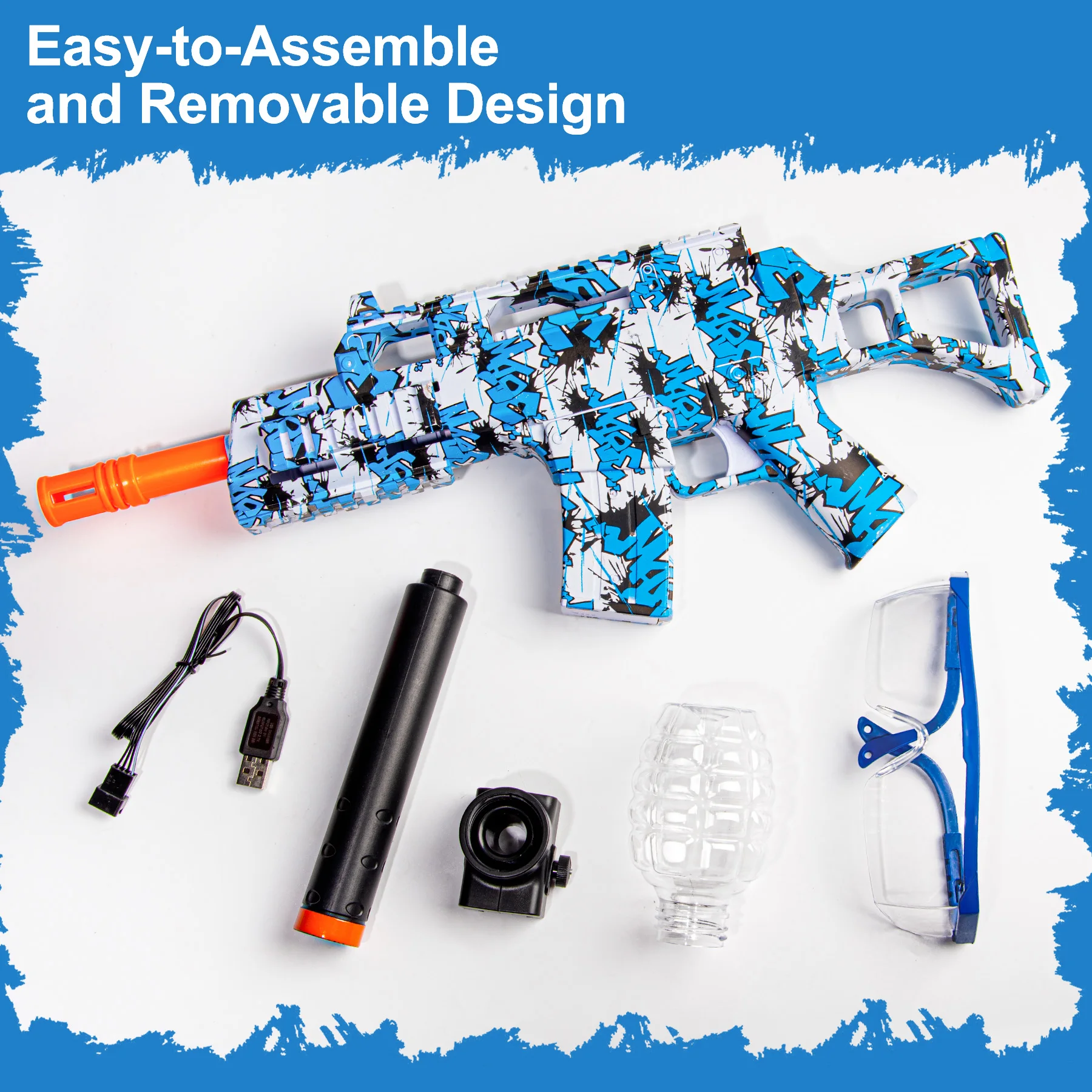 2025 Nowy elektryczny pistolet zabawka G36 - Strzelanie o wysokiej precyzji - Gra imprezowa - Prezent na Halloween, Święto Dziękczynienia i Boże Narodzenie (bez pocisków)