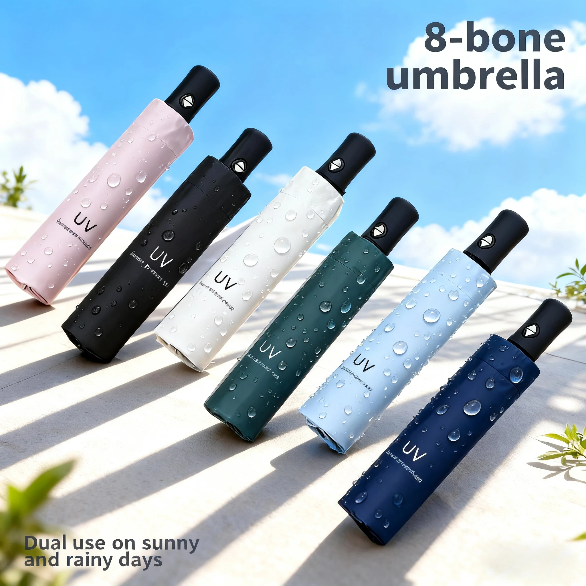 Mini Folding Automatic Umbrella Anti UV Rain Sun Umbrella Fashion Portable Windproof Light Women Men Children Parasol Umbrella