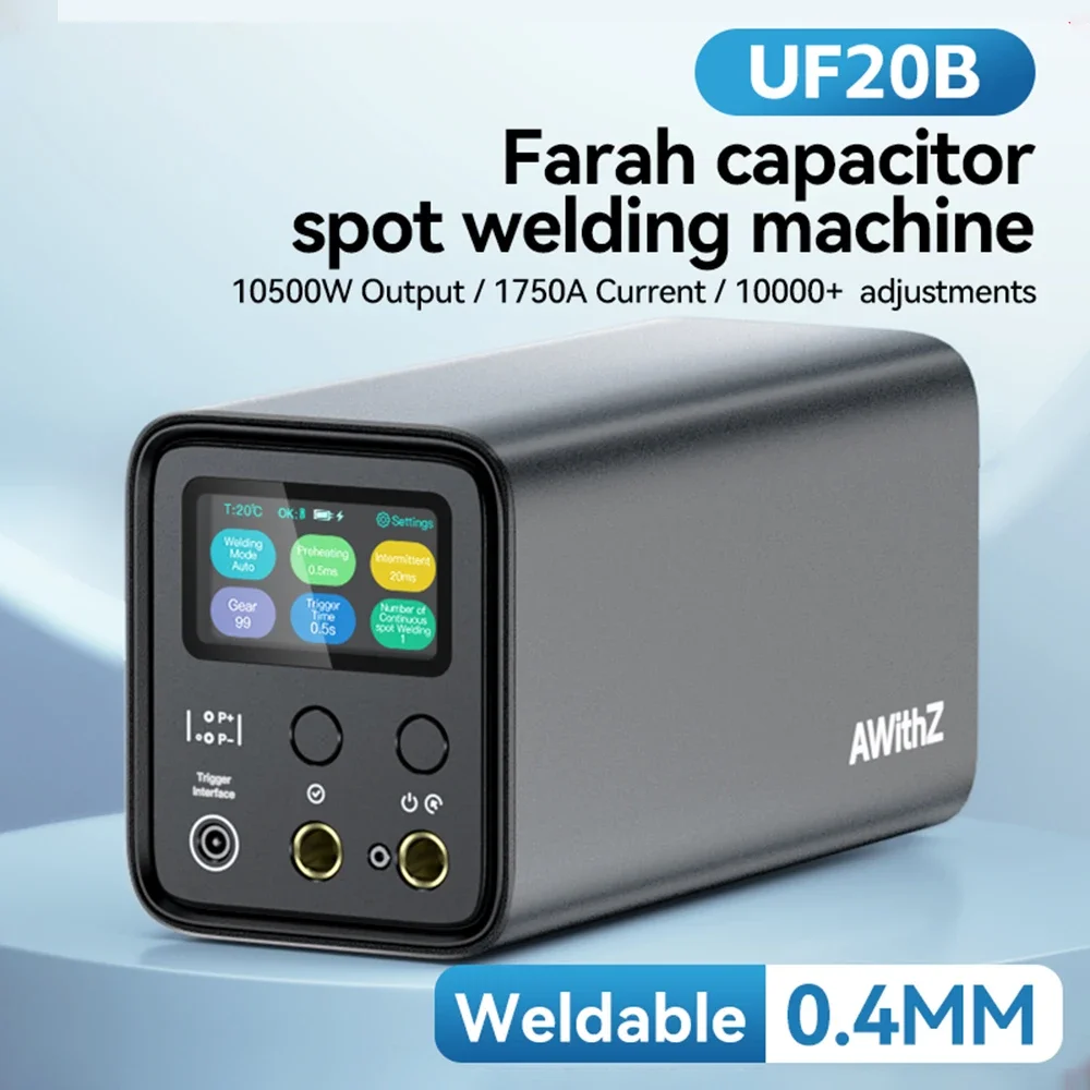 AWithZ UF20A Energy Storage Super Farad Capacitor Spot Welding Machine 18650 Lithium Battery DIY Nickel Sheet Welding Machine