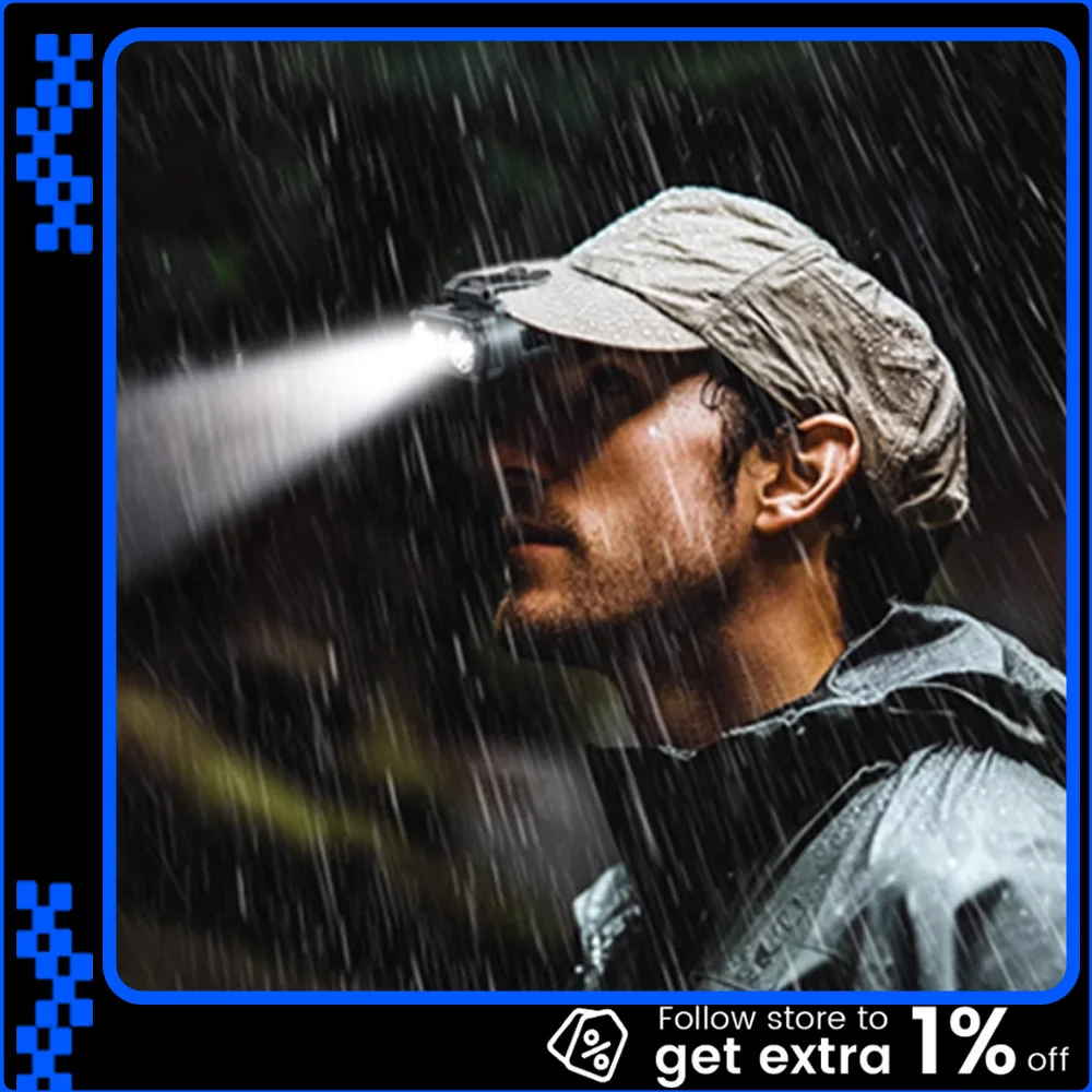 ไฟฉายคาดศีรษะ LEM Owl Pro รุ่น LED/COB กำลังสูง สำหรับกิจกรรมกลางแจ้ง ปีนเขา ไฟฉายคาดศีรษะแบบชาร์จไฟได้ ความจุแบตเตอรี่ 1500mAh ความสว่าง 900 ลูเมน เหมาะสำหรับตกปลา