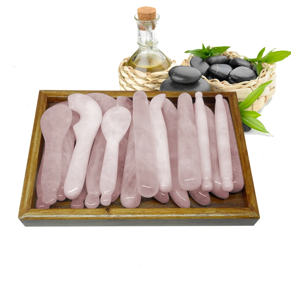 Rose Quartz Roller Slimming Face Massager Lifting Tool Natural Jade Facial Massage Roller Stone Skin Massage Beauty Care GUASHA