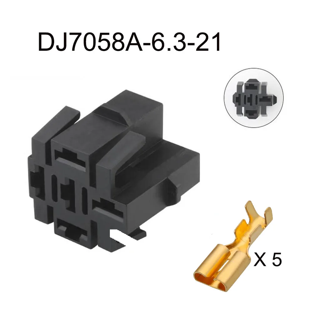 Imagem -05 - Conector Impermeável Automático Tomada do Relé Automotivo Inclui o Selo Terminal Pin Dj7051f6.321 100set