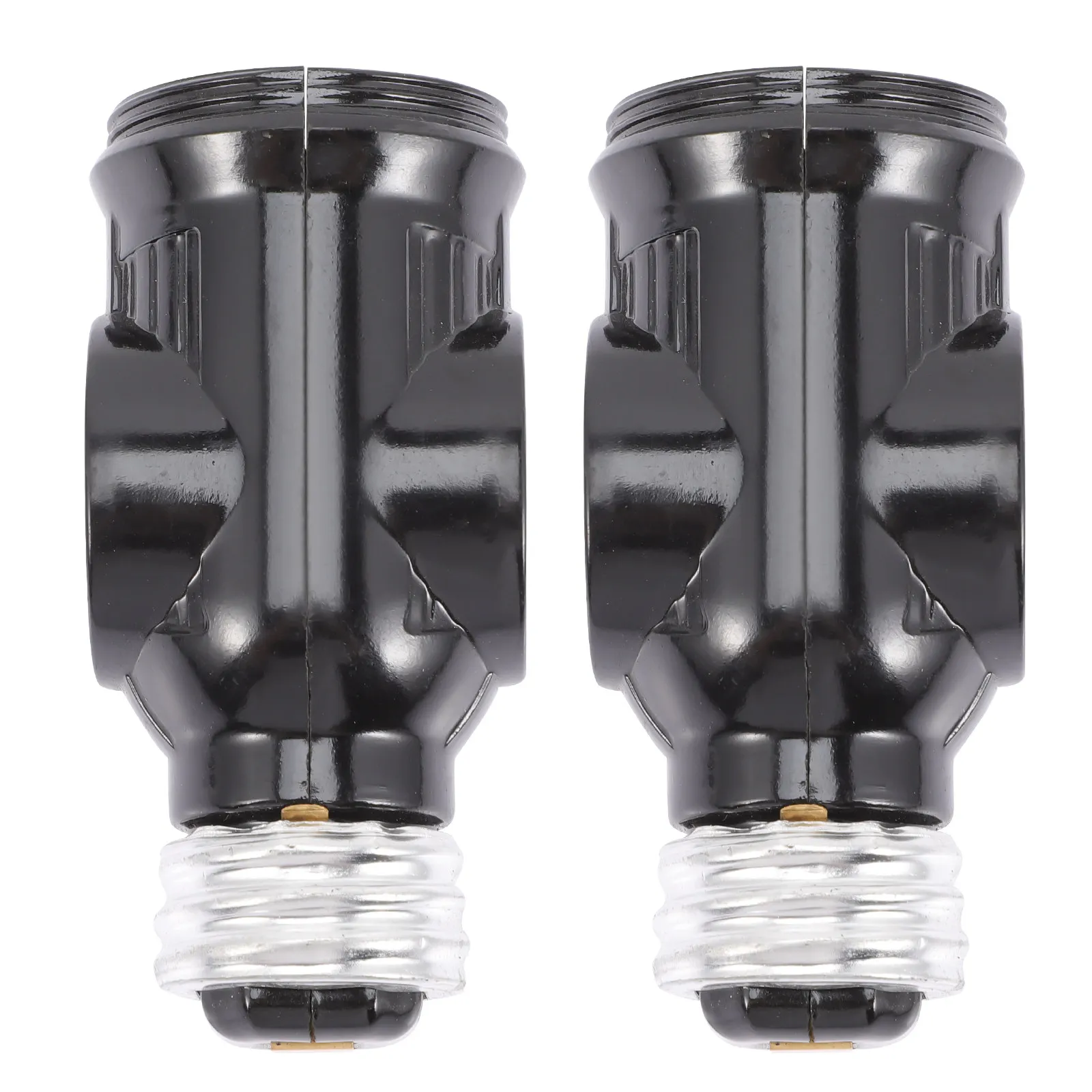 

2Pcs Light Socket to Plug Adapter E26 Us Outlet Splitter for Photography Workshop Garage Lighting Temporary Use