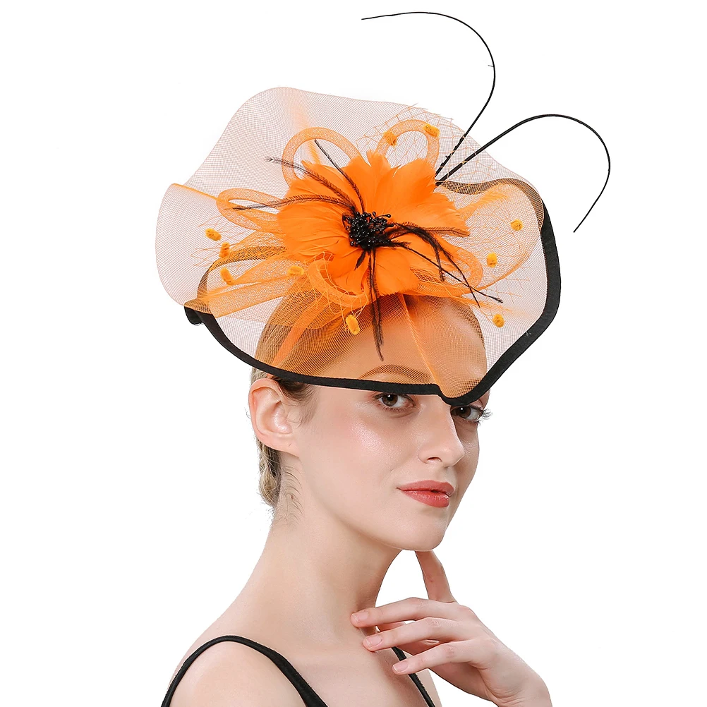 

Mesh Fascinator Hair Clip Headband 1920s Costume Cocktail Party Accessories Flapper Hats for Women