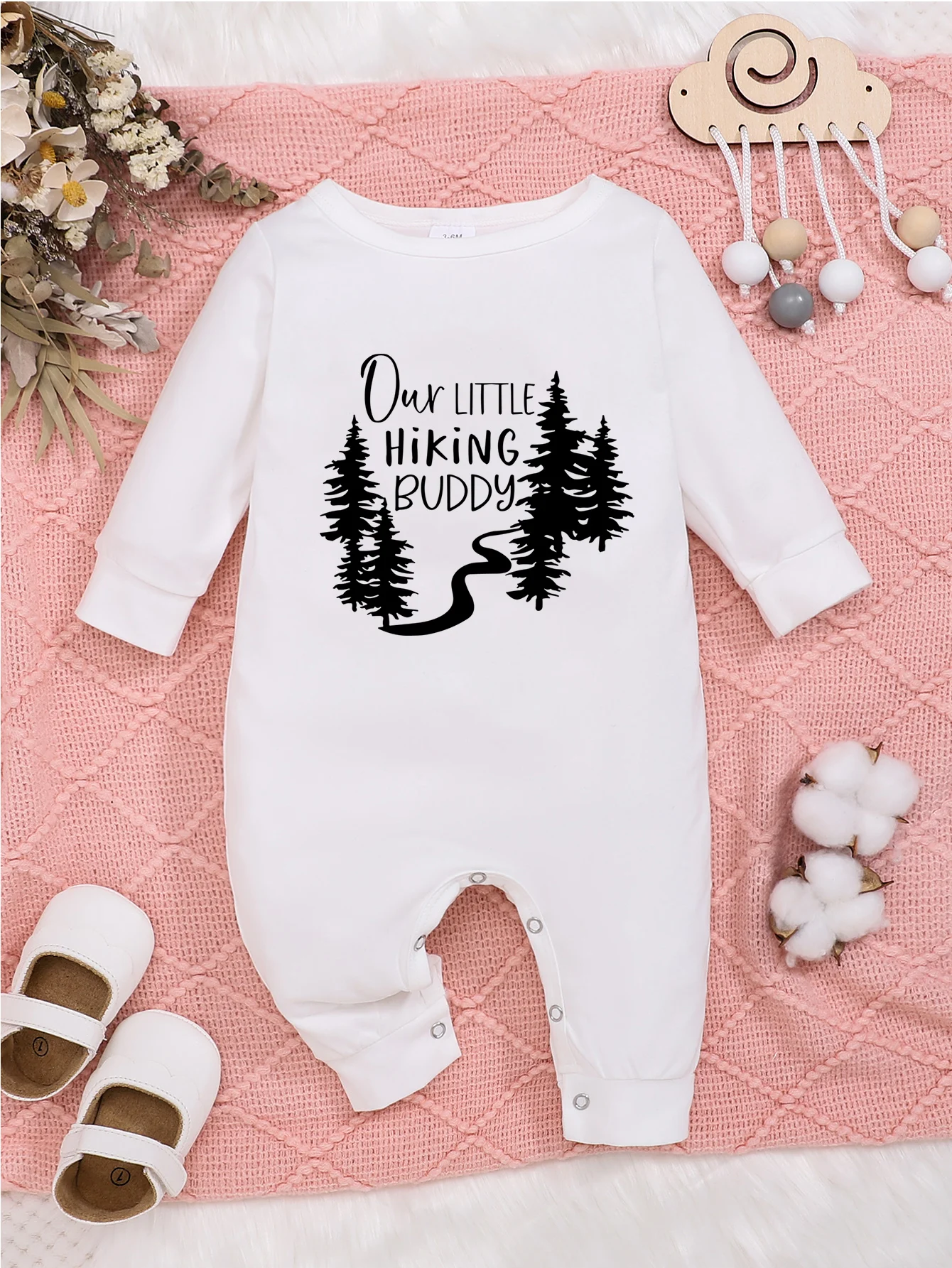 Baby Outfit Police Car Print Long Sleeve Onesie Daddy‘s Best Back Up Boys Girls Playsuit Bodysuits Toddler I like Golf Jumpsuit