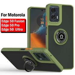 Shockproof Funda for Motorola Edge 50 Fusion 50 Pro Ultra 40 Neo Case Translucent Matte Ring Stand Protection Capa Cover