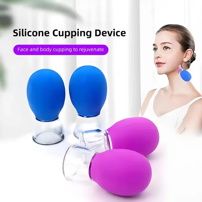 Mini Natural Silicone Facial Cupping Massage Cup for Body Face Neck Eye Massager Soft Anti-Aging Facial Care Beauty Tool Therapy