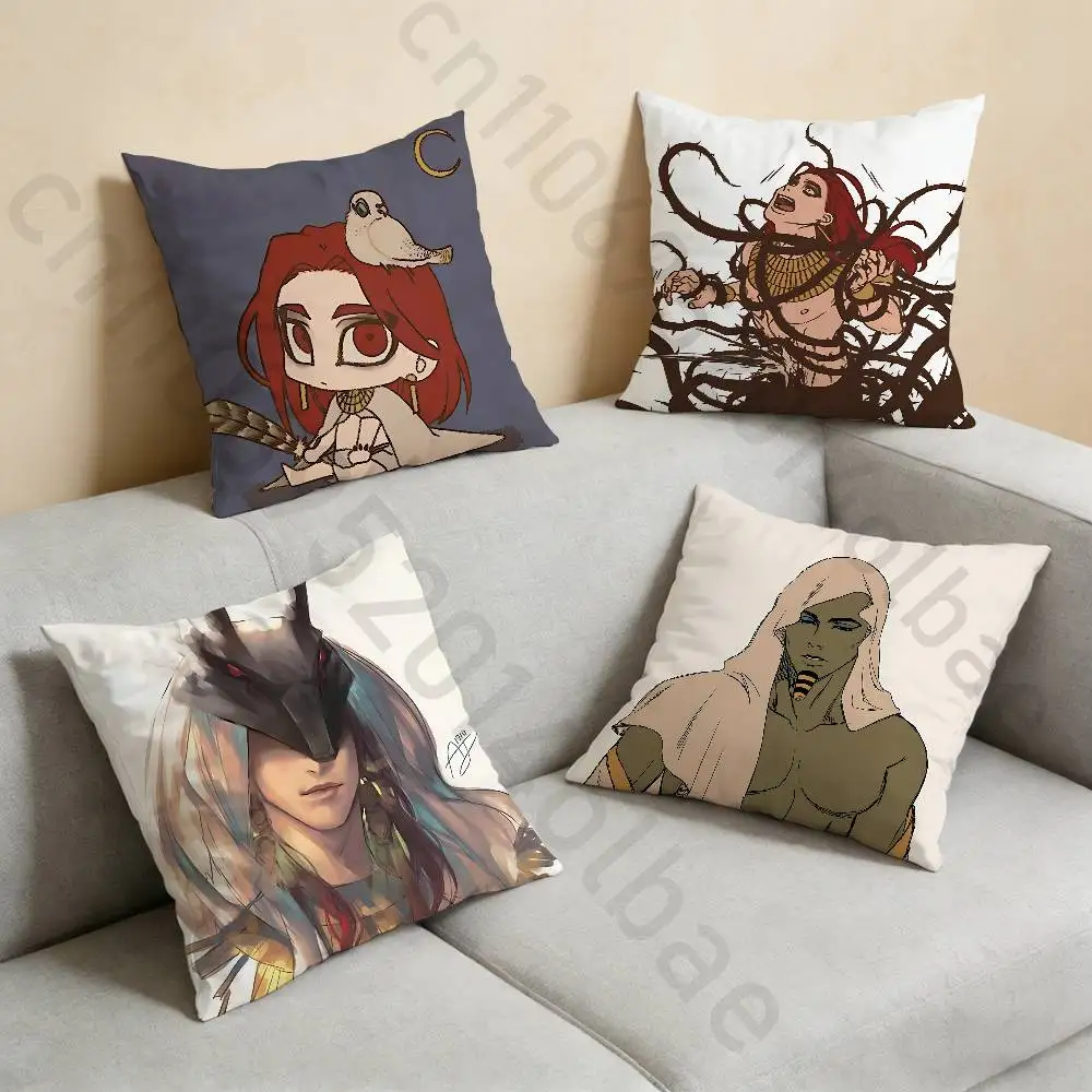 

Korean Manga Horus Seth‌ Osiris Pillow Case Sofa Living Room Bedroom Headboard Backrest Cushion Square Cushion Nap Time