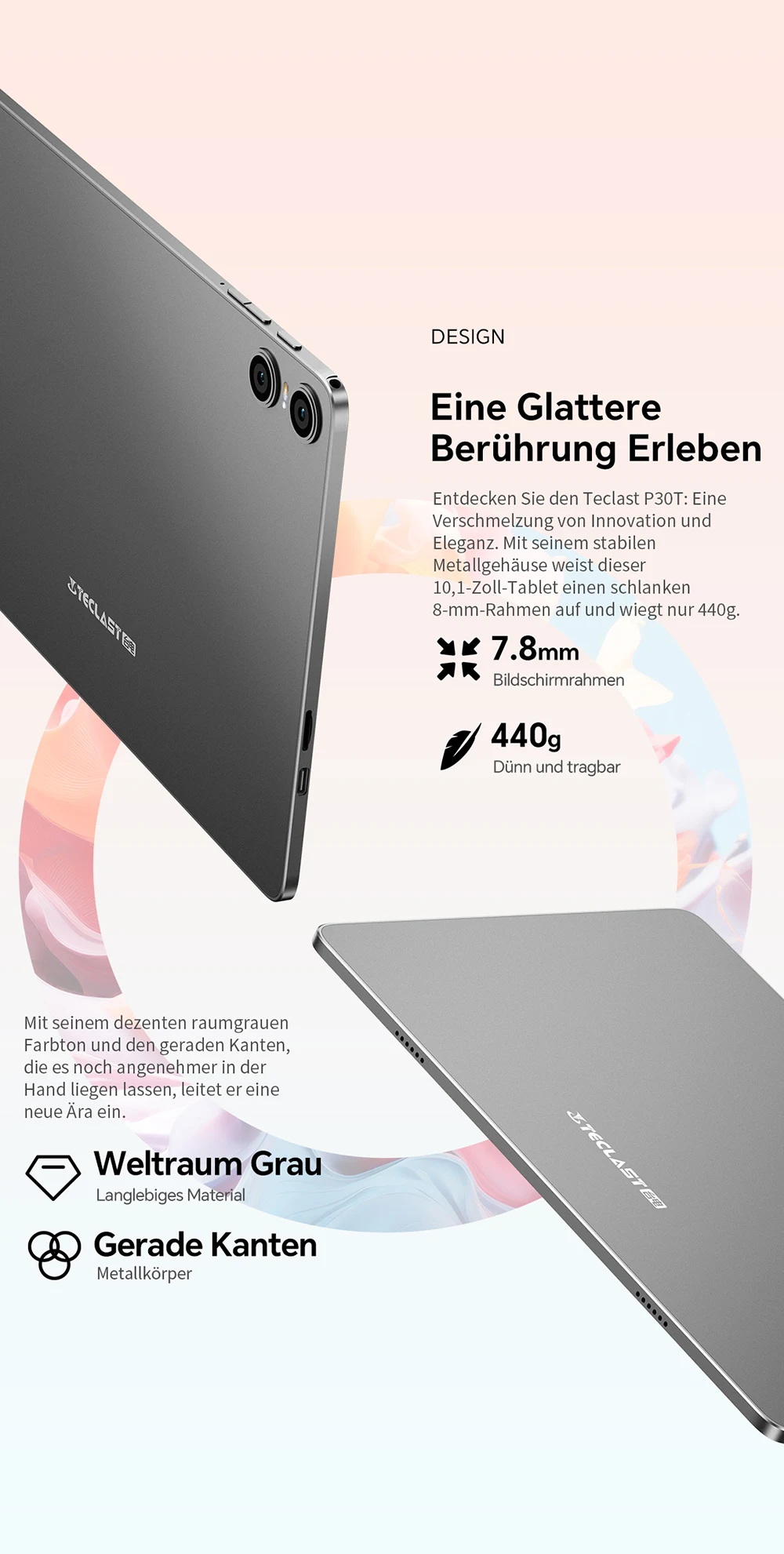 Teclast P30T 2026 10,1-Zoll-Tablet, mit Gemini AI, Android 16, bis zu 16 GB RAM (3 GB + 13 GB erweiterbar), 128 GB ROM, T7250 8-Kern-Prozessor, 6000-mAh-Akku, Type-C-Anschluss. – Detail 5