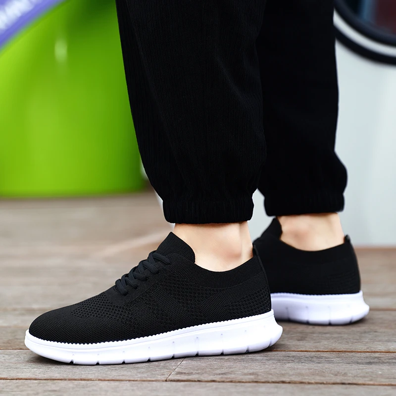 

Классические мужские сетчатые кроссовки без шнуровки, легкая повседневная обувь на плоской подошве, дышащие вулканизированные лоферы, удобная прогулочная обувь