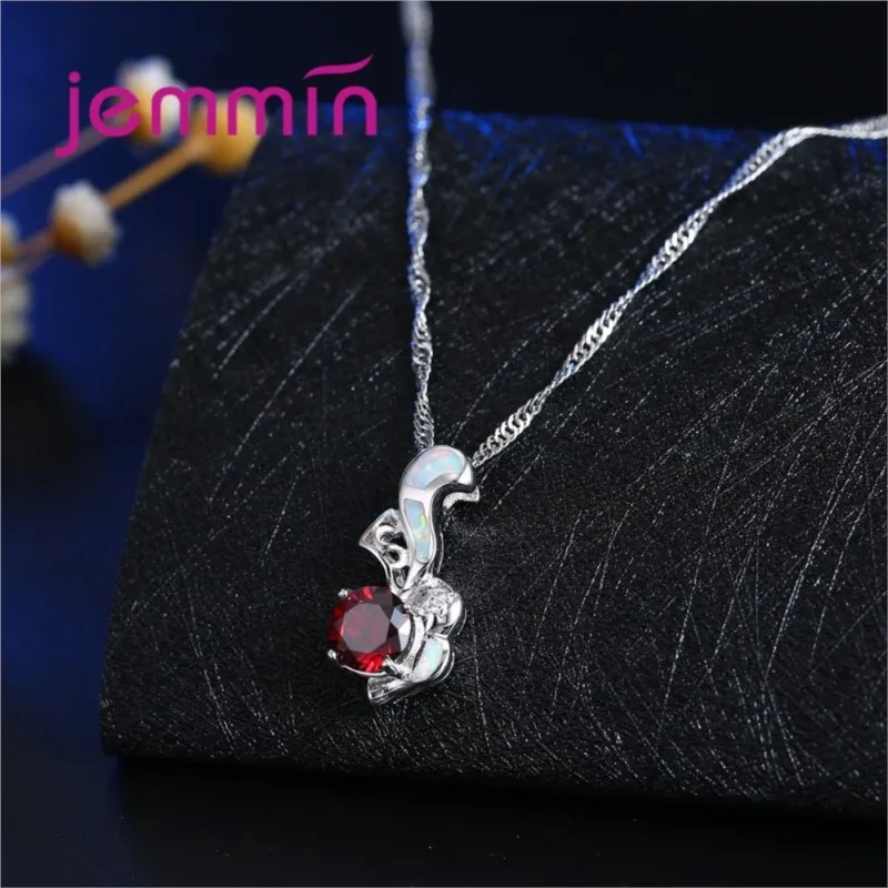 

Роскошное ожерелье из стерлингового серебра 925 пробы с кристаллами, женское ожерелье с белым огненным опалом, подвески, ожерелье высокого качества для свадебной вечеринки