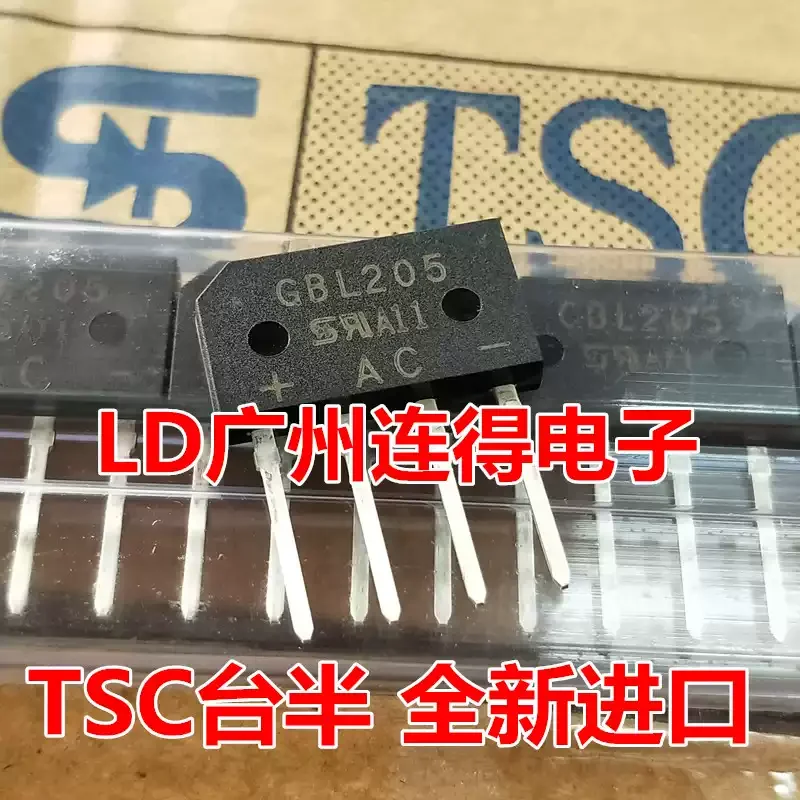 10-100pcs TSC Taiwan Semiconductor GBL205 GBL206 GBL208 Flat Bridge Rectification Flat Bridge Newly Imported