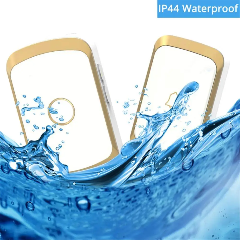 무선 초인종 36 종소리 문짝 링, 100-240V 300M 범위 IP44 방수, EU 영국 미국 플러그 리시버 문짝 벨, 1 개