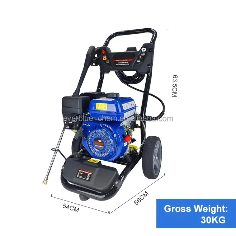 7HP High Pressure Cleaner Washer Petrol Manual Cold Water Cleaning New With Accessories 170 Bar