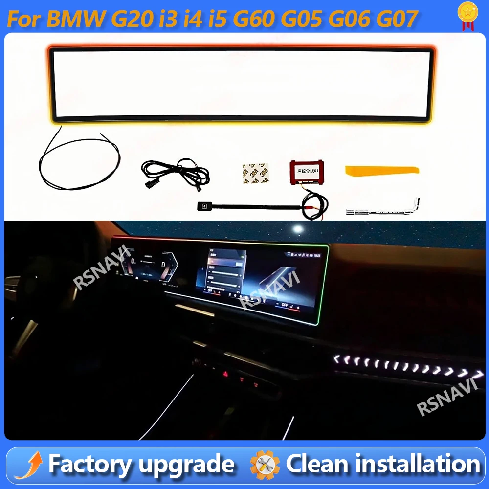 11 Color LED Screen Light Ambient Light For BMW G20 G26 G60 G05 X5 G06 X6 G07 X7 M3 M4 i3 i4 i5 Series Car Monitor Display Part