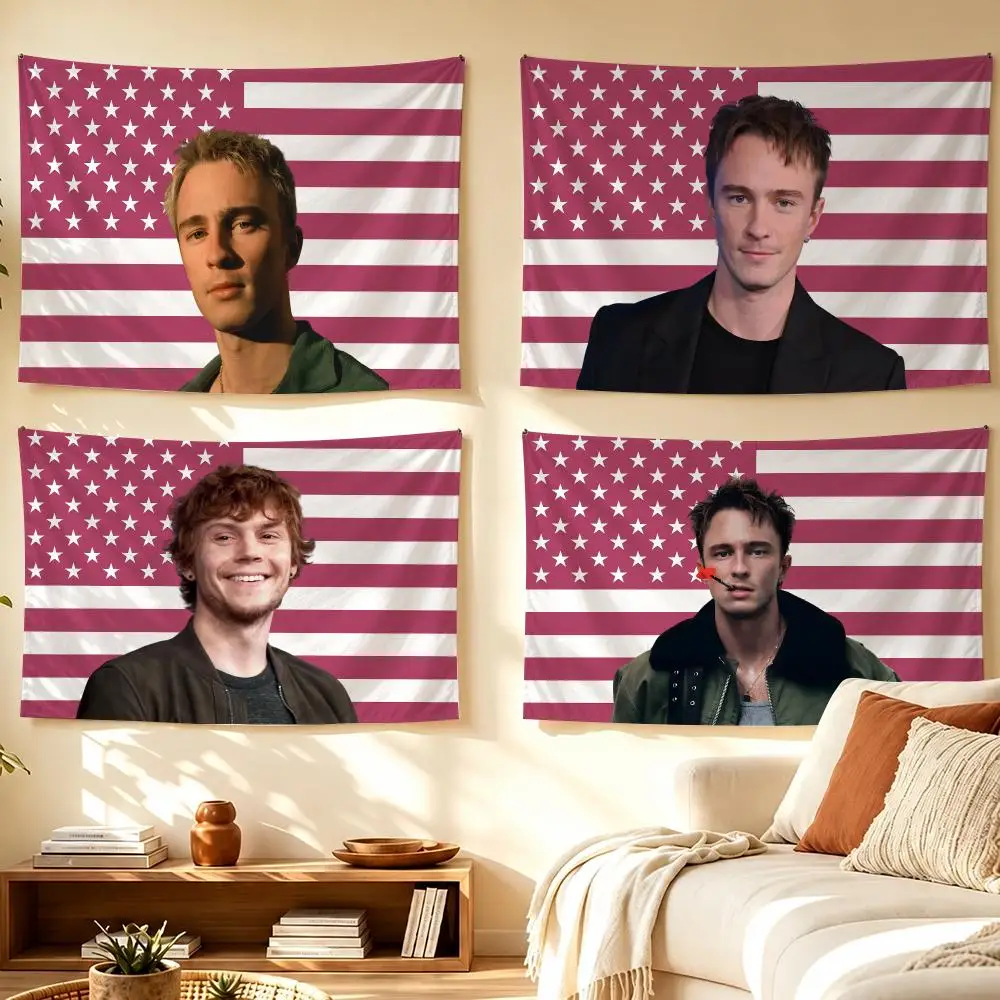 Drew Starkey Wall Deocr Tapestry Banner For College Dorm Bedroom Outdoor Living Room Wall Art Decor Party
