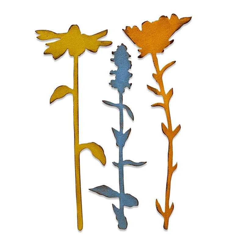 2023 New Spring Flowers Metal Cutting Dies Nature and Large Stems Die Cut Scrapbooking For Crafts Card Making no Stamps Sets