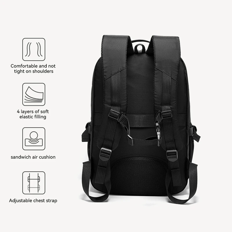 Mochila para ordenador portátil para hombre, morral de viaje resistente para ordenador de negocios y colegio, novedad de 2024, 1829