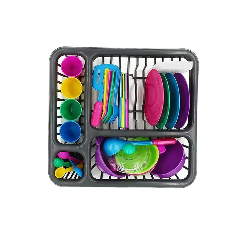 28pcs/set children's simulated kitchen set cutlery basket creative home house toy baby gift parent-child interaction