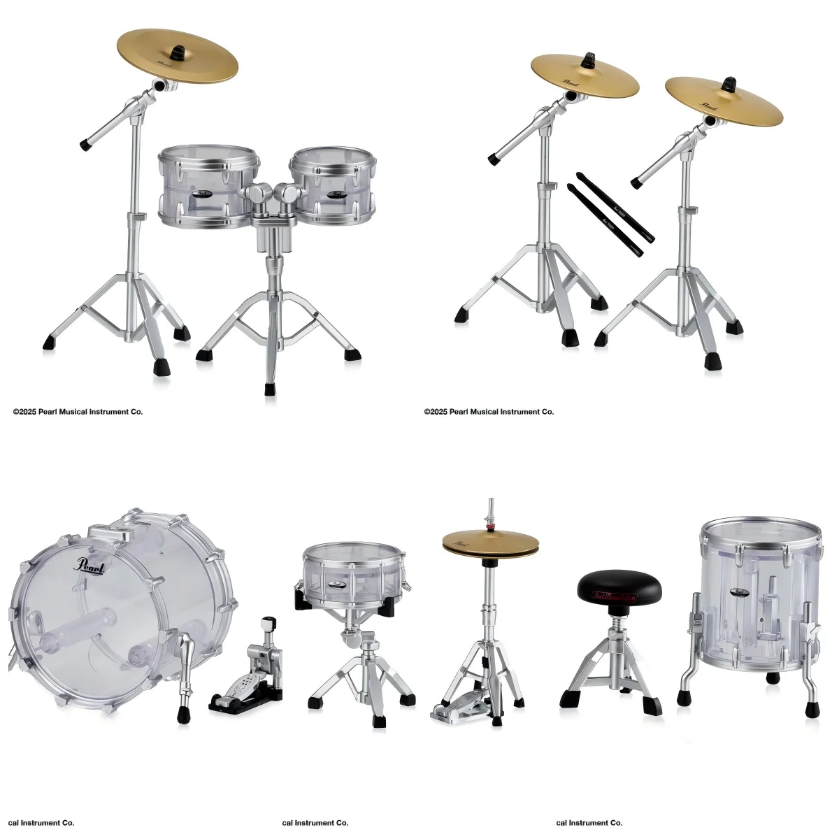 Bandai – tambour Miniature en perles, ensemble de 2 bandes, ornements de tambour de Jazz, figurine d'action, jouets de collection, cadeaux en vrac, nouveau, en Stock