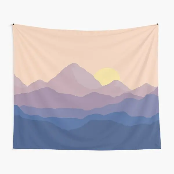 Chill Mountain Horizon  Tapestry Wall Bedroom Travel Bedspread Blanket Mat Decoration Hanging Printed Home Art Towel Colored