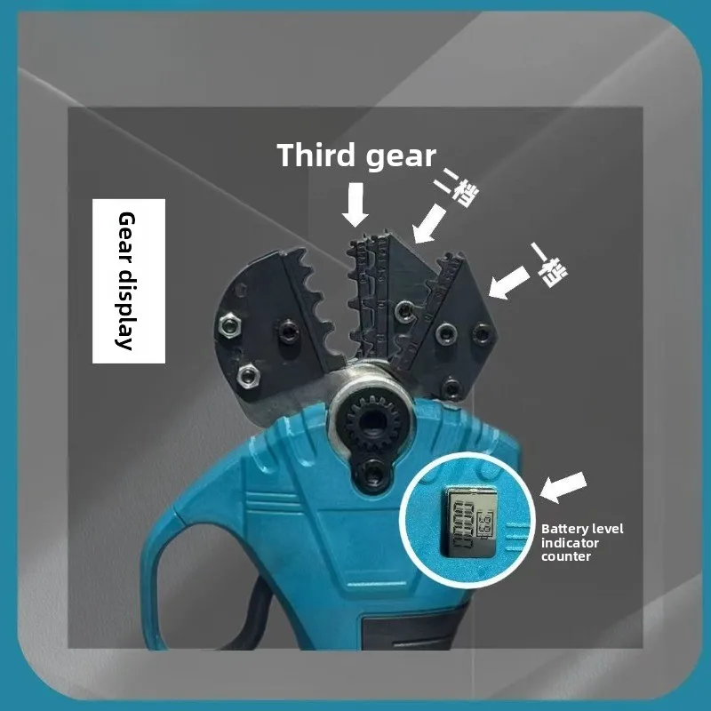 EW-50X Rechargeable Electric Crimping Clamp, Mini Hydraulic Crimper for Pre-Insulated Tubular & Bare Terminals