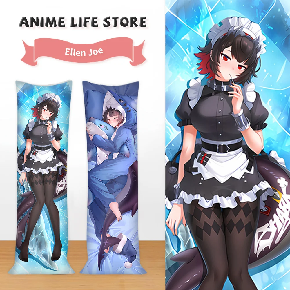 Anime Ellen Joe Corpo carino Dakimakura Copertura che abbraccia tutto il corpo Stampa fronte-retro Federa Zenless Zone Zero Otaku Fodere per cuscini
